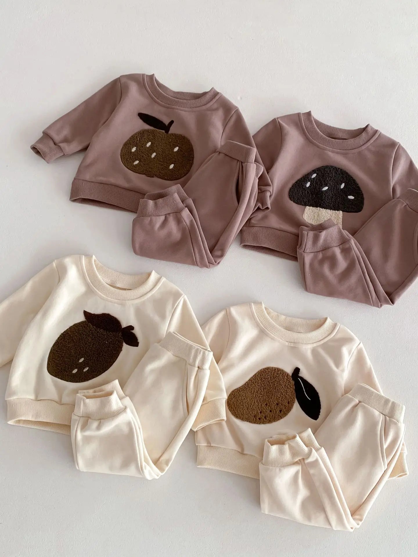 Baby Toddler Boy Girl 2Pcs Clothes Set Autumn Winter Infant Jogger Set Long Sleeve Pullover Top Pant Suit Outfit