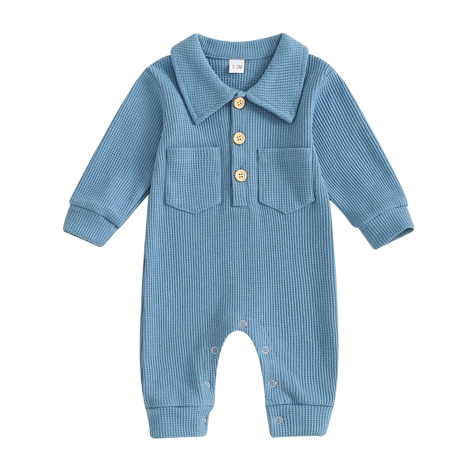 Turn Down Collar Boys Jumpsuit Romper