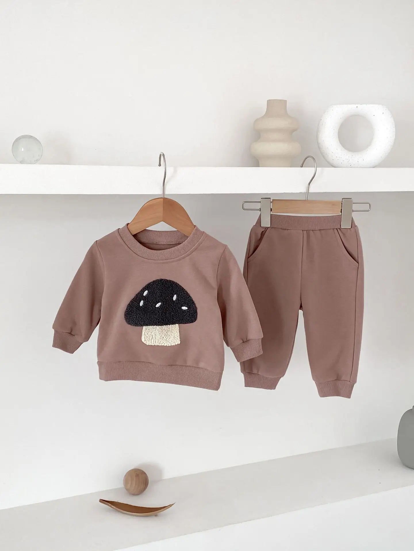 Baby Toddler Boy Girl 2Pcs Clothes Set Autumn Winter Infant Jogger Set Long Sleeve Pullover Top Pant Suit Outfit