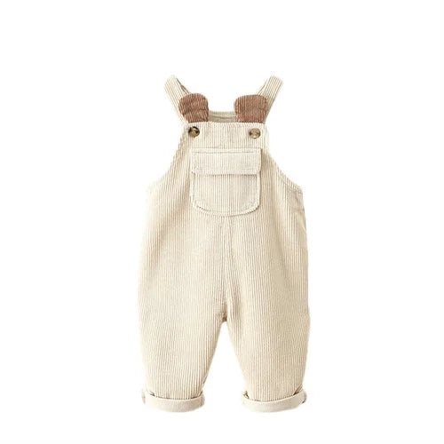 Front Pocket Corduroy Overalls Jumpsuit Romper