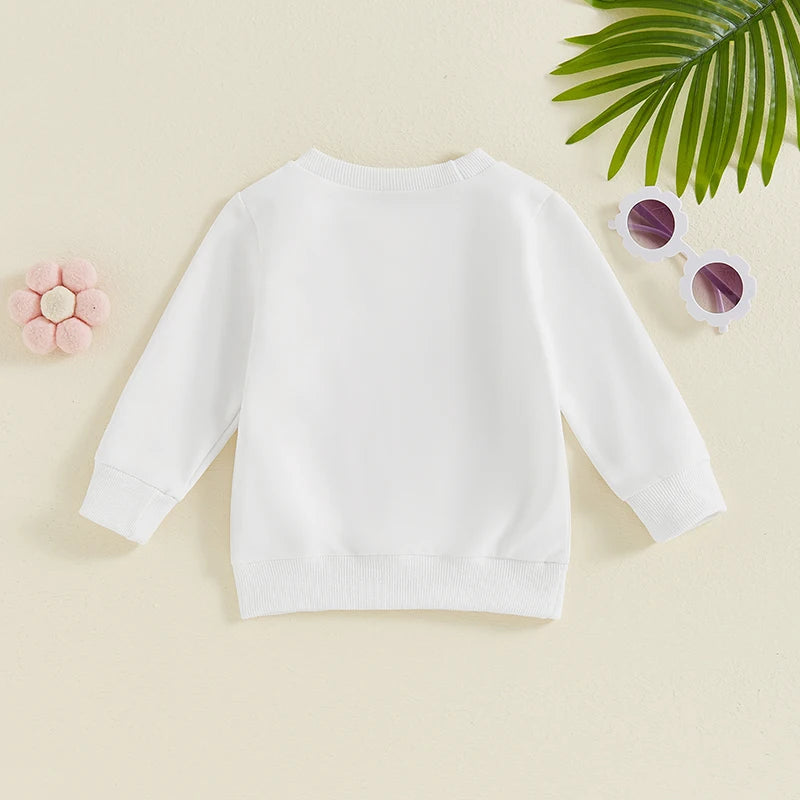 Toddler Kids Girls Letter Big Sister Embroidered Autumn Long Sleeve Round Neck Casual Pullover Top