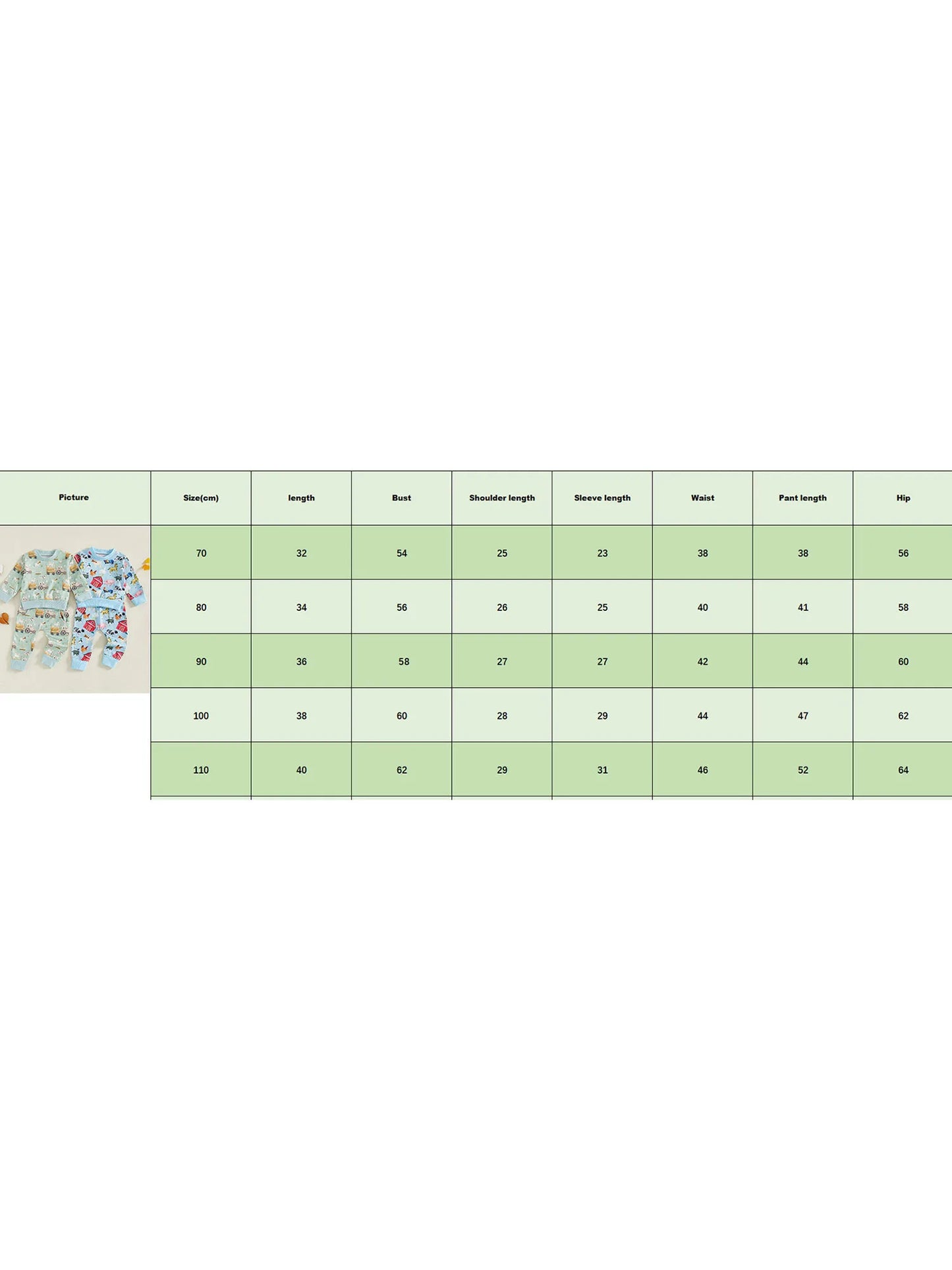 Baby Toddler Boys 2Pcs Fall Outfit Farm Animal/Tractor Print Long Sleeve Top and Elastic Pants 2Piece Clothes Jogger Set