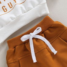Load image into Gallery viewer, Baby Toddler Boys 2Pcs Thanksgiving Clothes Set Pie Kinda Guy Letter Print Long Sleeve Top Drawstring Pants Outfits
