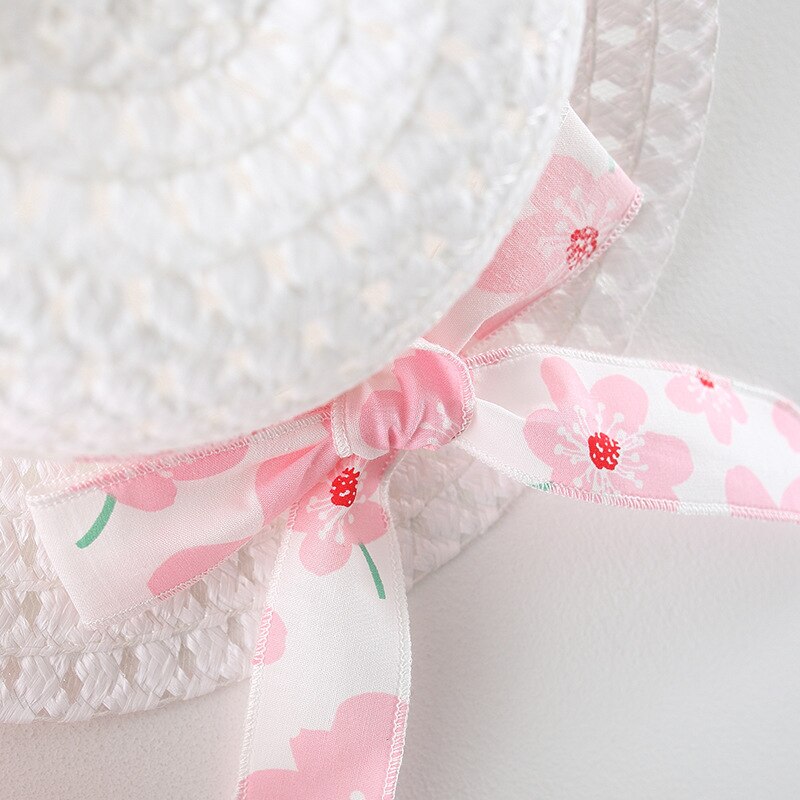 Summer Flower Girl Dress With Hat Set
