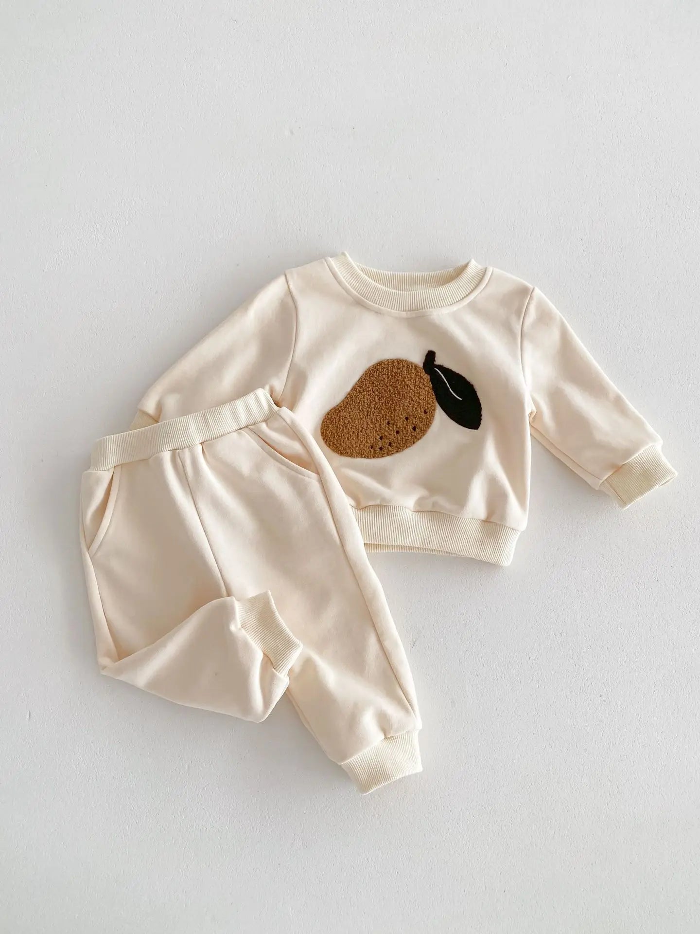 Baby Toddler Boy Girl 2Pcs Clothes Set Autumn Winter Infant Jogger Set Long Sleeve Pullover Top Pant Suit Outfit