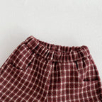 Retro Tweed Vest and Shorts Outfit Set