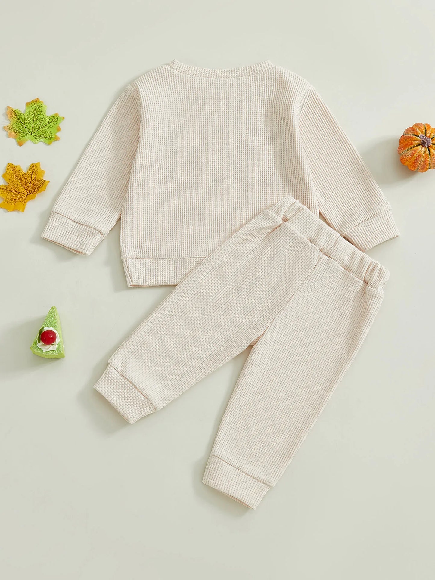 Baby Toddler Boy s2Pcs Little Turkey Thanksgiving Outfit Turkey Letter Embroidery Long Sleeve Pullover Top Elastic Waist Solid Pants Jogger Set
