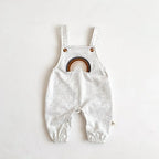 Soft Rainbow Embroidery Jumpsuit Romper
