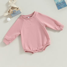 Load image into Gallery viewer, Baby Girls Boys Bodysuit Solid Crew Neck Long Sleeve Jumpsuits Fall Clothes Romper
