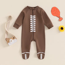 Load image into Gallery viewer, Baby Boys Girls Jumpsuit Long Sleeve Round Neck Romper Football Footie Bodysuit
