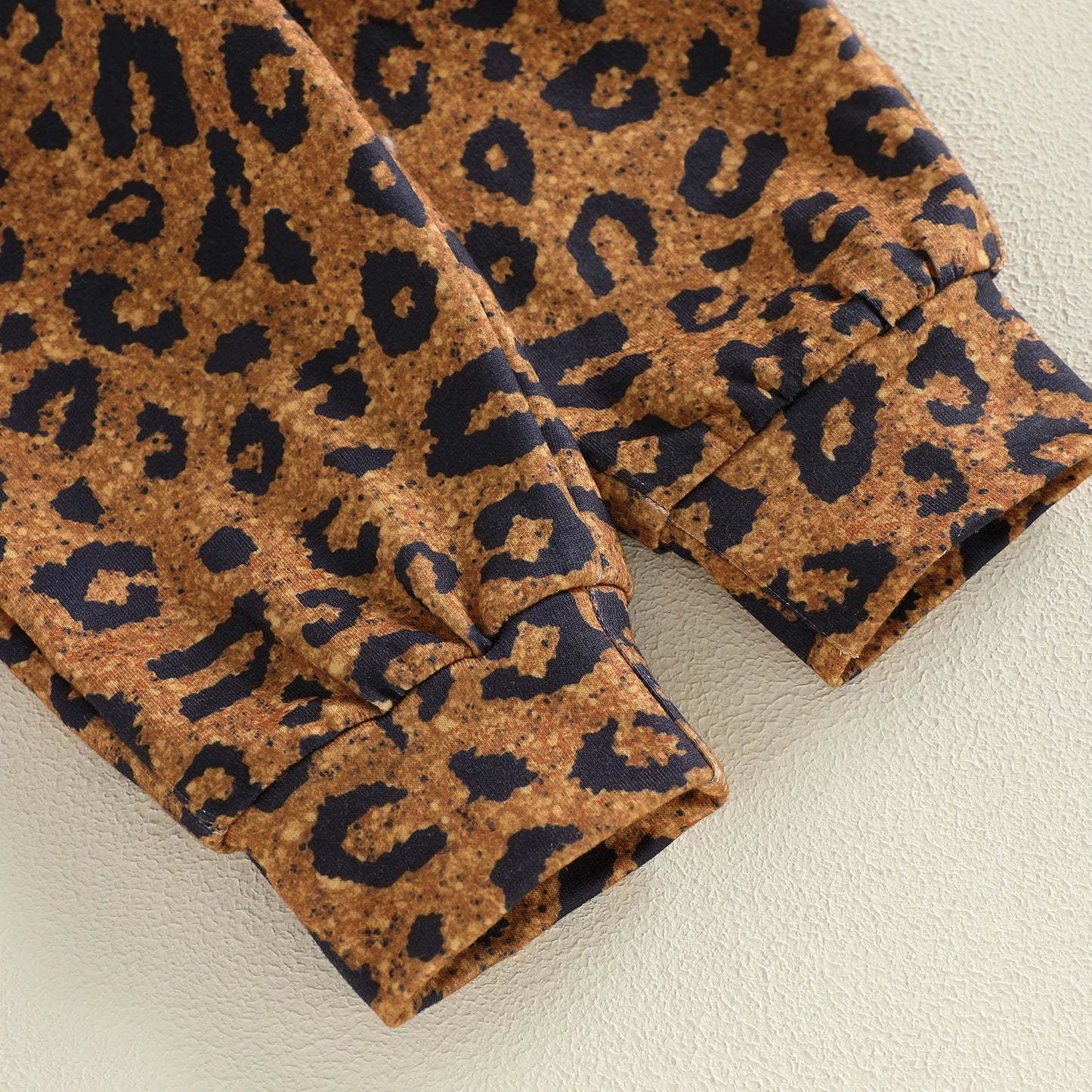 Baby Toddler Girls 2Pcs Auntie's Bestie Spring Outfit Letter Embroidery Long Sleeve Round Neck Pullover Top + Leopard Pants Jogger Set