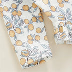 Baby Girl Floral Print Backless Bathing Suit