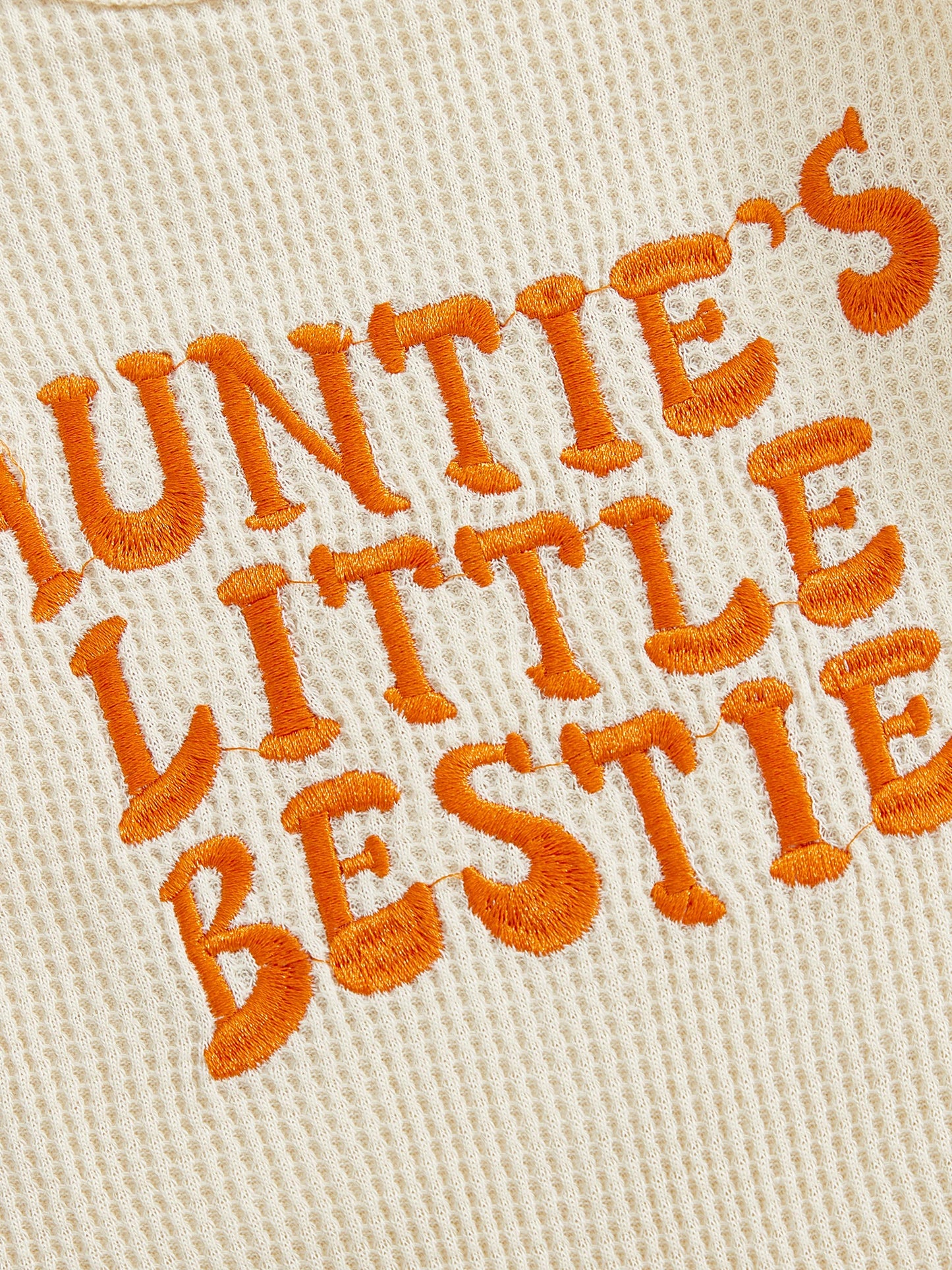 Baby Boys Girls 2Pcs Auntie's Little Bestie Fall Outfits Long Sleeve Letter Embroidery Jumpsuit with Hat Set Clothes