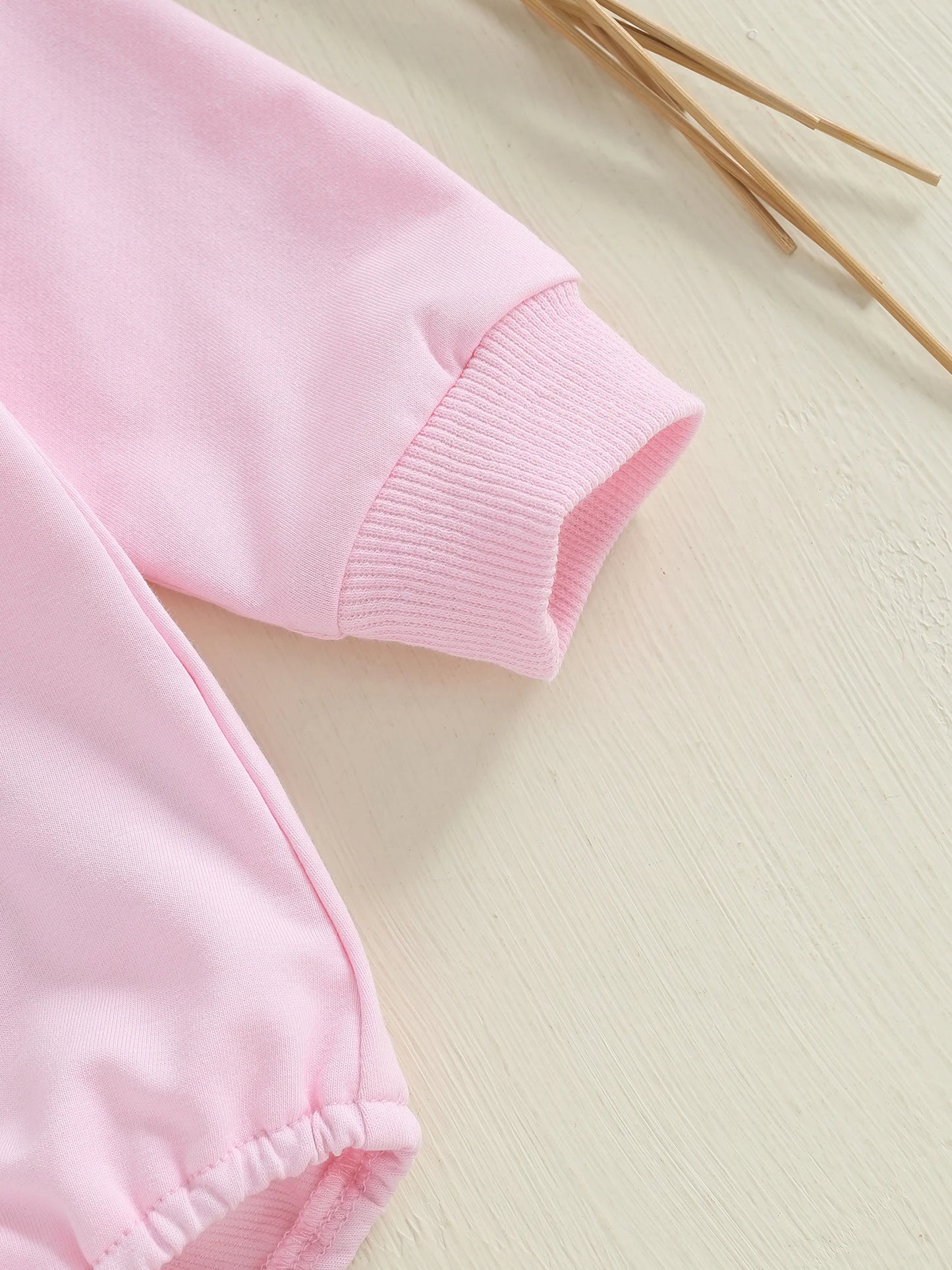 Baby Girl Huddles and Cuddles Bubble Romper Long Sleeve Crew Neck Bow Football Print Bodysuit Clothes