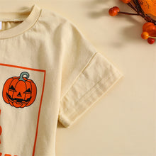 Load image into Gallery viewer, Baby Boy Bodysuit Halloween Short Sleeve Mr Steal Your Pumpkin Printed Jumpsuit Romper
