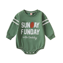 Load image into Gallery viewer, Baby Boys Girls Bodysuit Romper Football Letter Print Crew Neck Long Sleeve Jumpsuits
