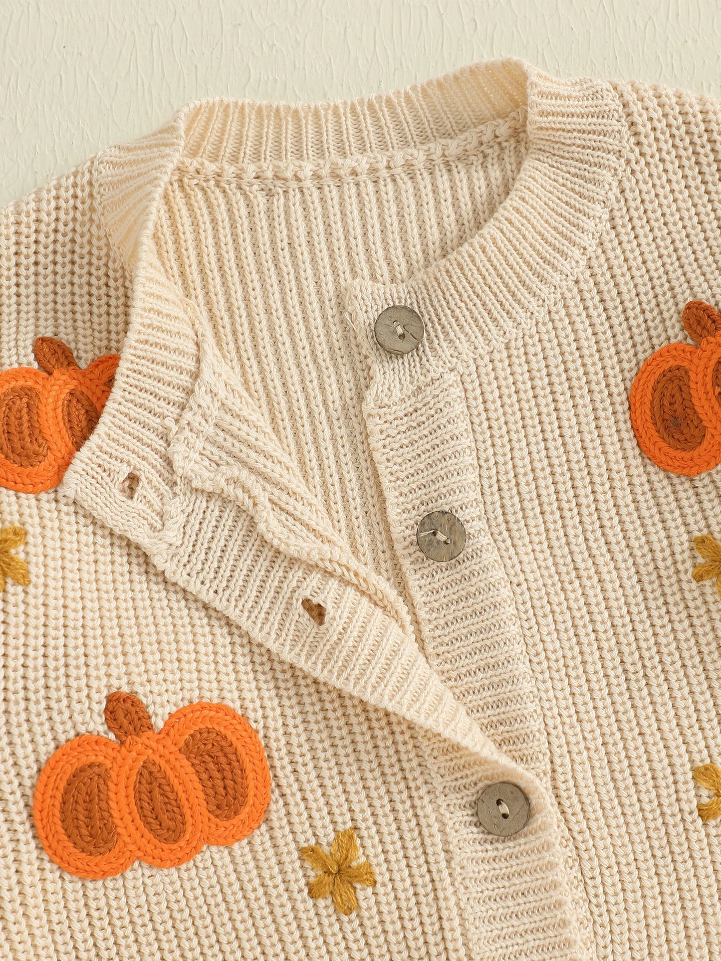 Baby Toddler Girls Halloween Sweater Casual Pumpkin Pattern Infant Button Cardigan Knitwear Warm Clothes Top