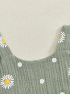 Baby Toddler Girls Summer Overalls Infants Sleeveless Daisy Floral Print Suspender Flared Pants