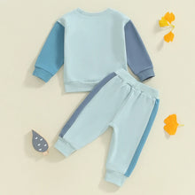 Load image into Gallery viewer, Baby Toddler Boys 2Pcs Fall Outfit Contrast Color Long Sleeve Top and Long Pants Set
