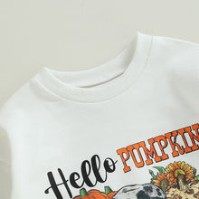 Load image into Gallery viewer, Baby Toddler Boy Girl Pumpkin Letter Print Romper Long Sleeve Jumpsuit Halloween
