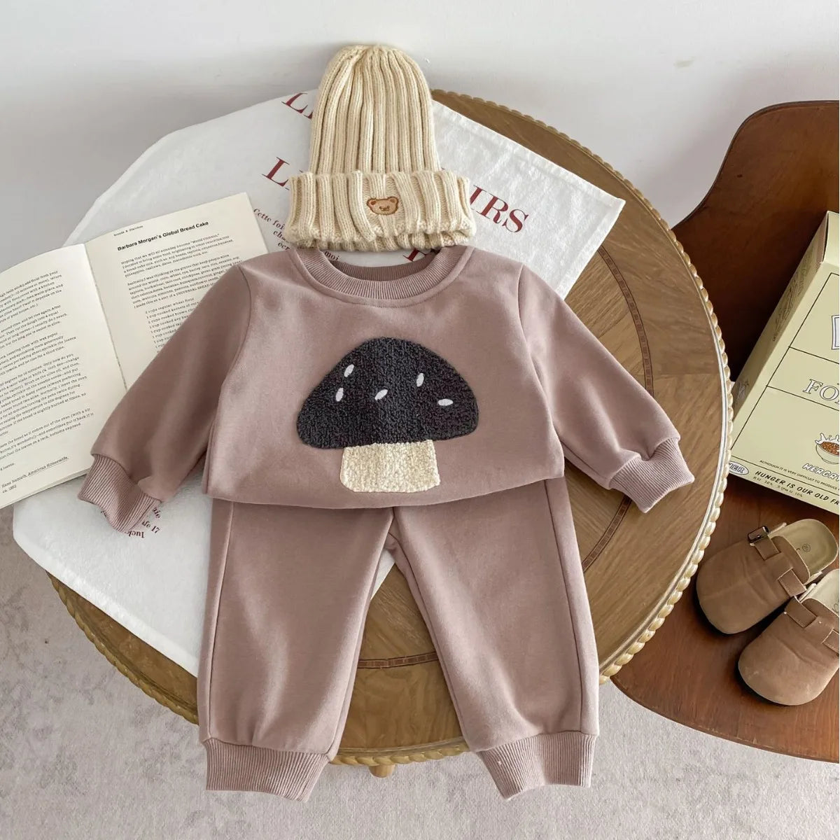 Baby Toddler Boy Girl 2Pcs Clothes Set Autumn Winter Infant Jogger Set Long Sleeve Pullover Top Pant Suit Outfit