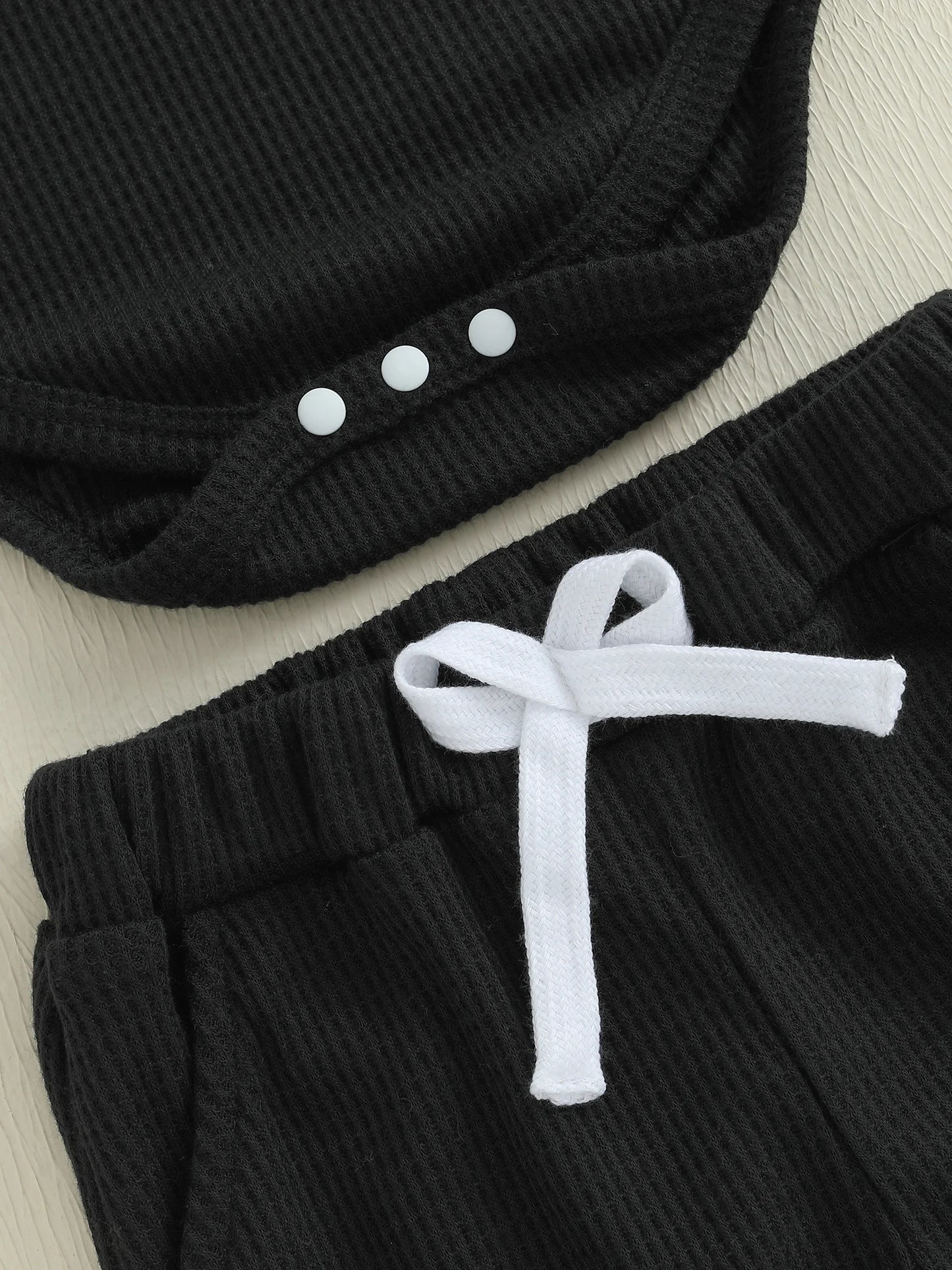 Baby Boy 2Pcs Daddy's Mini Fall Outfit Letter Embroidery Long Sleeve Romper Elastic Waist Jogger Pants 2Pcs Set