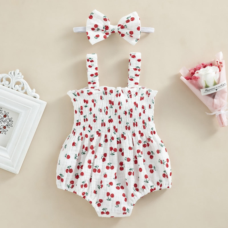 Muslin Romper and Headband Set