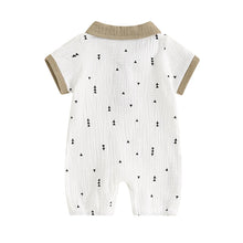 Load image into Gallery viewer, Baby Toddler Boy Jumpsuit Summer Spring Short Sleeve Lapel Collar Button Cactus Carrot Arrow Triangle Graphic Print Romper Playsuit
