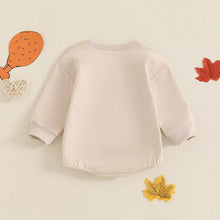 Load image into Gallery viewer, Baby Boys Girls Thanksgiving My Rolls Are Homemade Romper Long Sleeve O Neck Letter and Turkey Print Bodysuit
