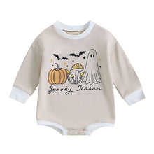 Load image into Gallery viewer, Baby Girl Boy Casual Long Sleeve Jumpsuits Romper Bodysuit Ghost Pumpkin Spooky Season Print Halloween
