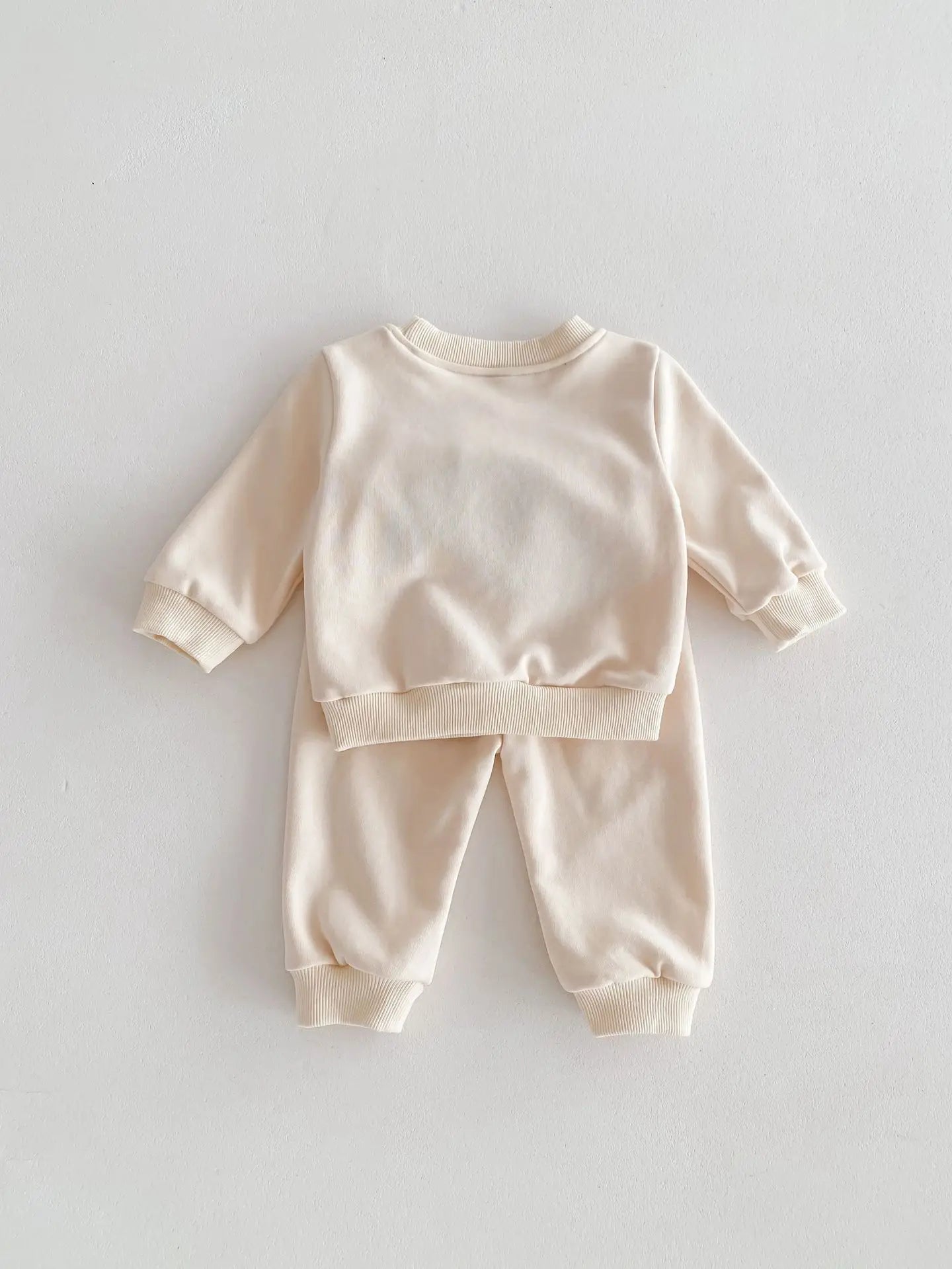 Baby Toddler Boy Girl 2Pcs Clothes Set Autumn Winter Infant Jogger Set Long Sleeve Pullover Top Pant Suit Outfit