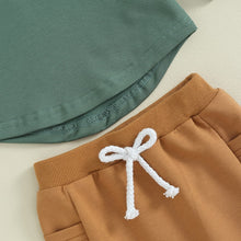 Load image into Gallery viewer, Toddler Baby Kids Boy Girl 2Pcs Clothes Solid Long Sleeve Pullover Top with Pocket Jogger Pant Set Fall Outfit
