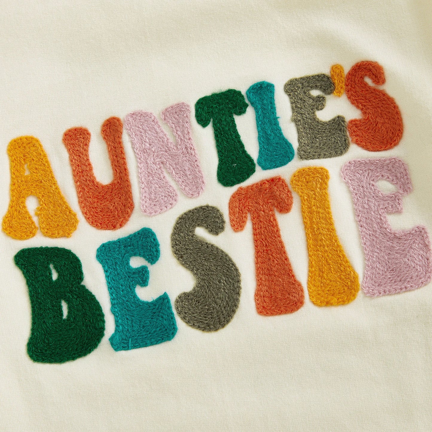 Baby Boy Girl Bubble Romper Letter Auntie's Bestie Embroidered Crew Neck Long Sleeve Jumpsuit Cute Winter Fall Clothes