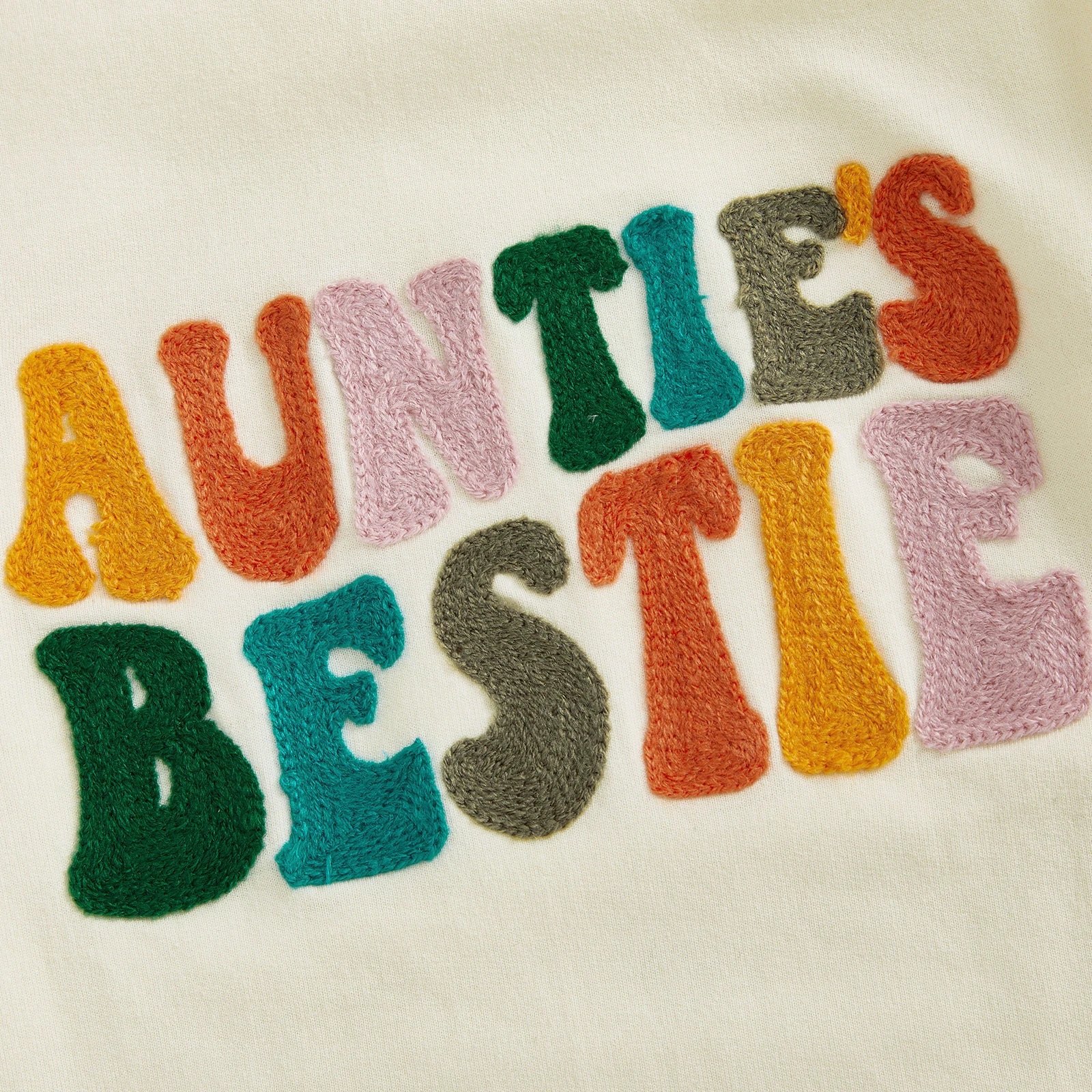 Baby Boy Girl Bubble Romper Letter Auntie's Bestie Embroidered Crew Neck Long Sleeve Jumpsuit Cute Winter Fall Clothes