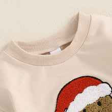 Load image into Gallery viewer, Baby Girls Boys Christmas Jumpsuit Long Sleeve Crewneck Gingerbread Man Santa Hat Embroidery Bubble Romper
