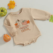 Load image into Gallery viewer, Baby Boy Girl Fall Jumpsuit Princess of the Patch Pumpkin Print Long Sleeve Bodysuit Romper

