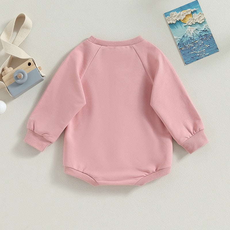 Baby Girls Boys Bodysuit Solid Crew Neck Long Sleeve Jumpsuits Fall Clothes Romper