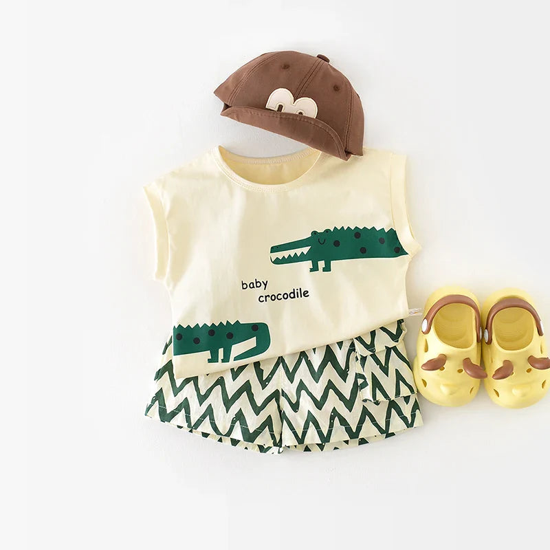 Baby Crocodile Shorts Set