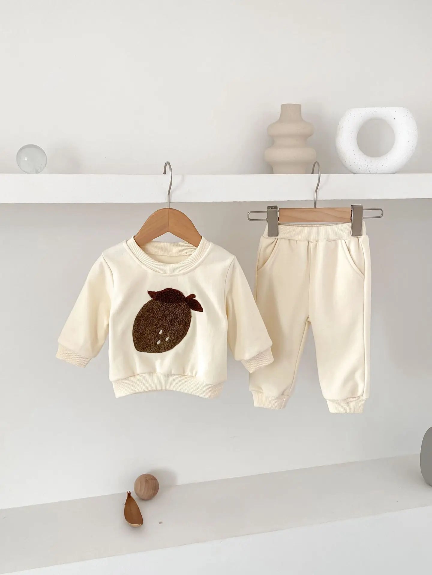 Baby Toddler Boy Girl 2Pcs Clothes Set Autumn Winter Infant Jogger Set Long Sleeve Pullover Top Pant Suit Outfit