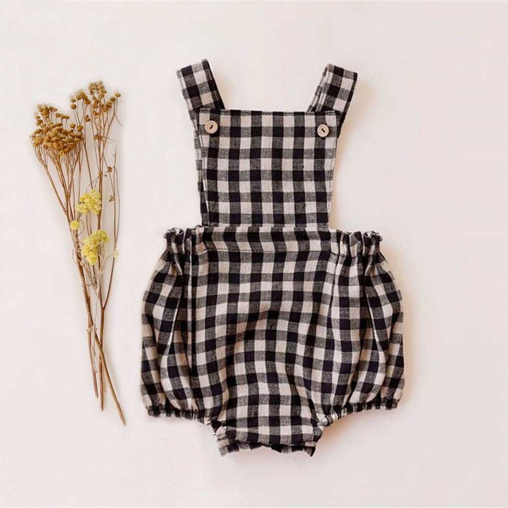 Sleeveless Tank Baby Girls One-Piece Romper