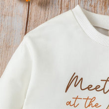 Load image into Gallery viewer, Baby Girls Boys Long Sleeve Halloween Rompers Meet Me At The Pumpkin Patch Print Round Neck Jumpsuits
