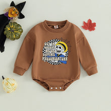Load image into Gallery viewer, Baby Boy Girl Bodysuit Halloween Long Sleeve Letter &amp; Cartoon Print Jumpsuit Romper
