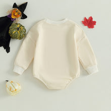 Load image into Gallery viewer, Baby Boy Girl Bodysuit Halloween Long Sleeve Letter &amp; Cartoon Print Jumpsuit Romper
