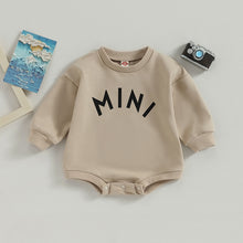 Load image into Gallery viewer, Baby Girls Boys Bodysuit Mini Letter Print Crew Neck Long Sleeve Fall Jumpsuits Romper

