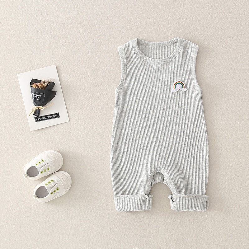 Rainbow Sleeveless Tank Playsuit Romper