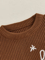 Baby Toddler Kids Boys Girls Halloween Fall Sweater Long Sleeve Round Neck Pumpkin/ Pumpkin Season Truck/Ghost Embroidery Knit Top
