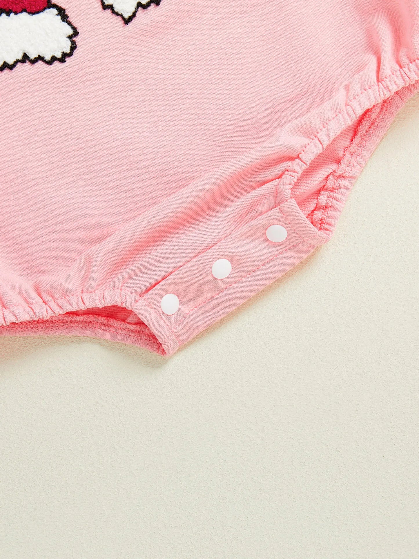 Baby Girl Christmas Romper Bow Embroidered Crewneck Long Sleeve Top Jumpsuit Cute Winter Fall Clothes