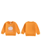 Baby Toddler Boys Girls Long Sleeve Pumpkin/Ghost/Christmas Tree Embroidery Crew Neck Top