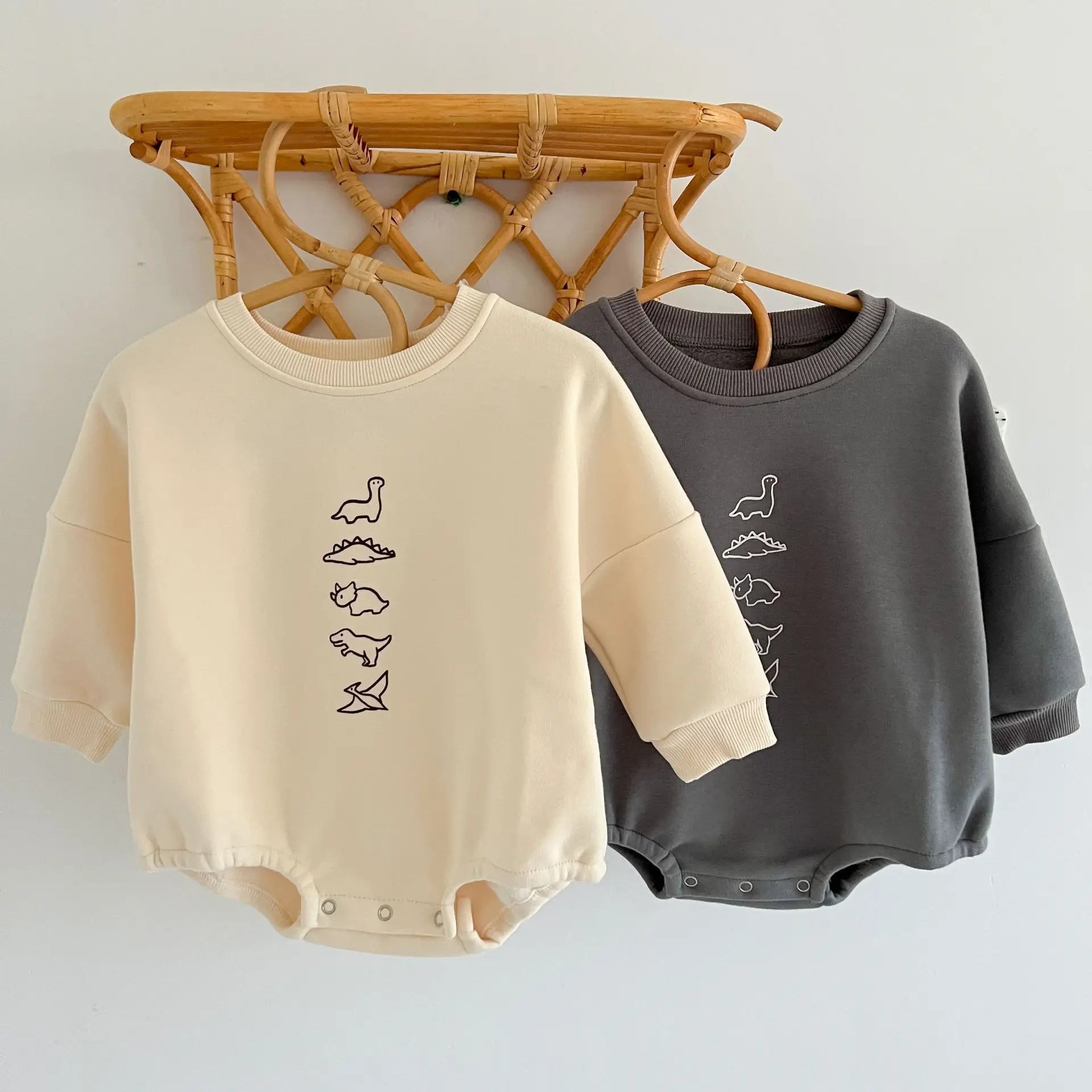 Dinosaur Sweatshirt Bodysuit Romper