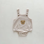 Teddy Bear Waffle Jumpsuit and T-Shirt Set